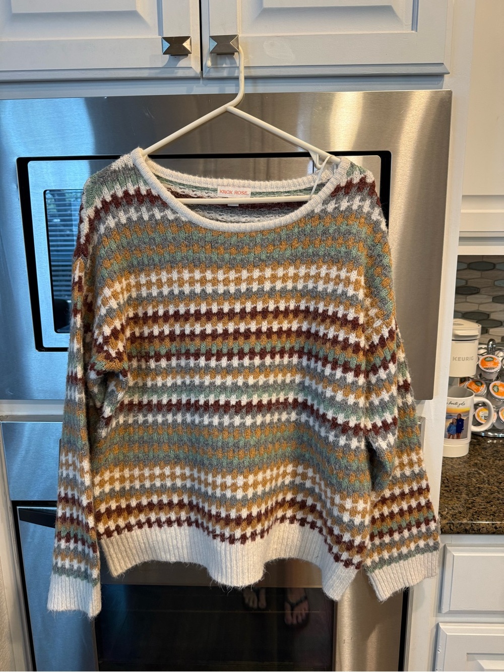 Knox Rose Striped Knit Sweater in Cream, Mustard, Rust & Sage